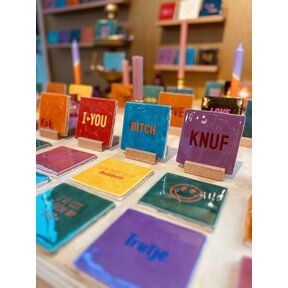 Tegeldisplay klein hout (1 tegel)