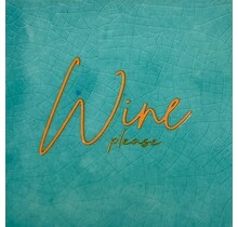 Tegeltje wine Please groen/oranje