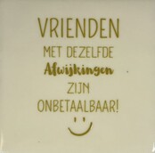 Tegeltje 	vrienden creme/goud