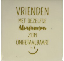 Tegeltje 	vrienden creme/goud