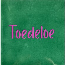 Tegeltje toedeloe hardgroen/roze