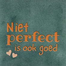Tegeltje niet perfect is ook goed zeegroen/oranje