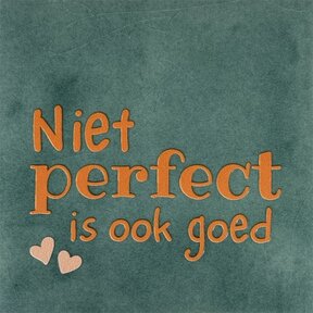 Tegeltje niet perfect is ook goed zeegroen/oranje