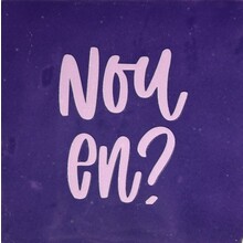 Tegeltje nou en.. paars/babyroze