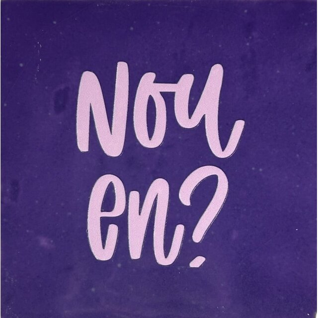 Tegeltje nou en.. paars/babyroze