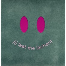 Tegeltje jij laat me lachen zeegroen/knalroze(warmroze)