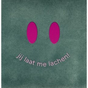Tegeltje jij laat me lachen zeegroen/knalroze(warmroze)