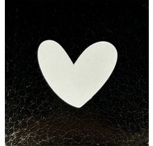 Tegeltje hartje dicht nieuw goud/creme