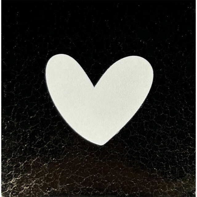 Tegeltje hartje dicht nieuw goud/creme