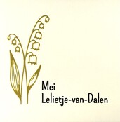 Tegeltje geboortetegel mei creme/goud(zwart)