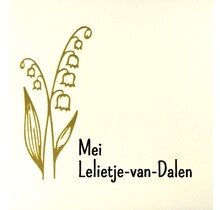 Tegeltje geboortetegel mei creme/goud(zwart)