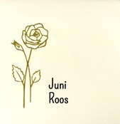 Tegeltje geboortetegel juni creme/goud(zwart)