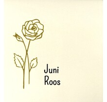 Tegeltje geboortetegel juni creme/goud(zwart)