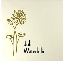 Tegeltje geboortetegel juli creme/goud(zwart)