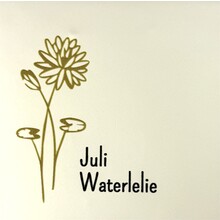 Tegeltje geboortetegel juli creme/goud(zwart)