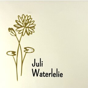 Tegeltje geboortetegel juli creme/goud(zwart)