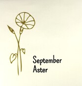 Tegeltje geboortetegel september creme/goud(zwart)