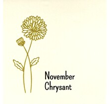 Tegeltje 	geboortetegel november creme/goud(zwart)