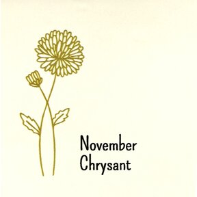 Tegeltje 	geboortetegel november creme/goud(zwart)