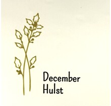 Tegeltje geboortetegel december creme/goud(zwart)