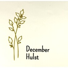 Tegeltje geboortetegel december creme/goud(zwart)