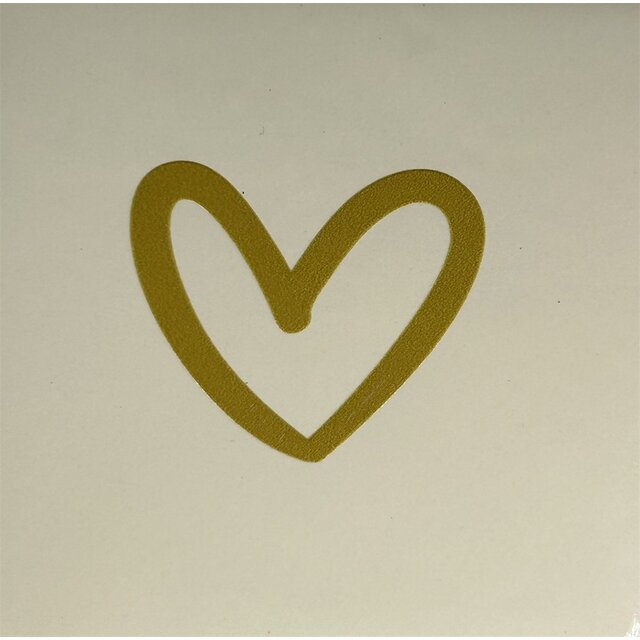 Tegeltje hartje open nieuw creme/goud