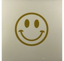 Tegeltje smiley creme/goud