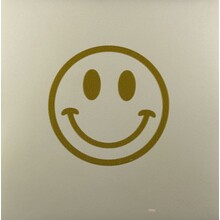 Tegeltje smiley creme/goud