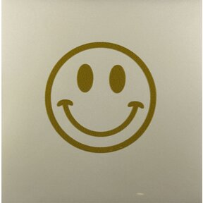 Tegeltje smiley creme/goud