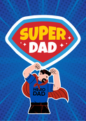 Wenskaart Super dad