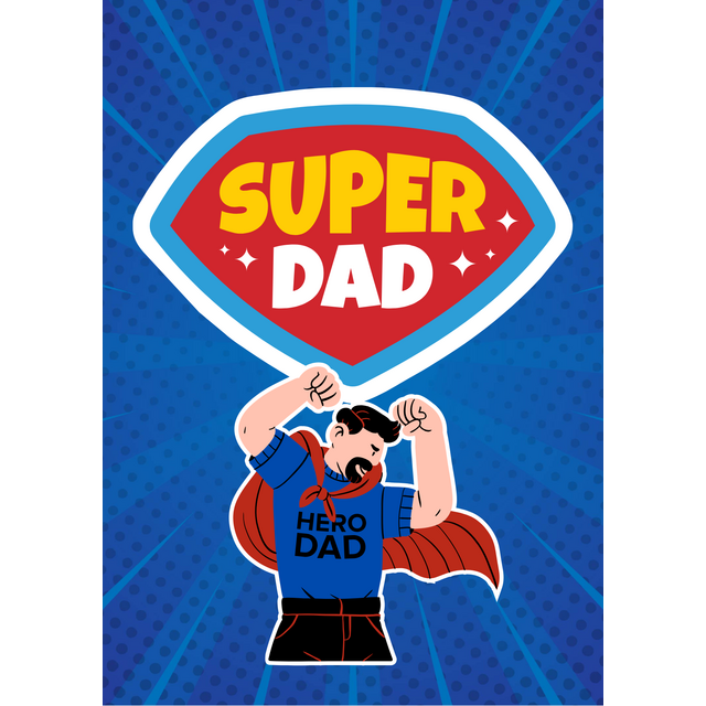 Wenskaart Super dad