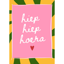 Wenskaart Hiep hiep hoera