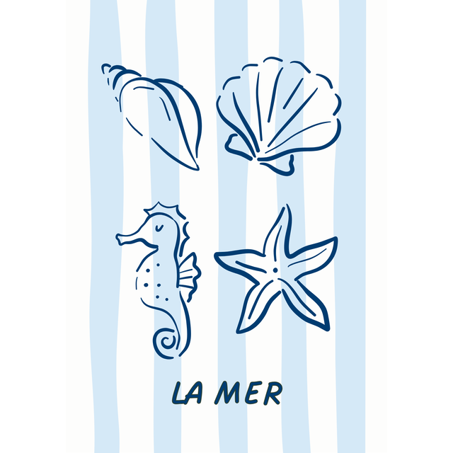 Wenskaart La mer