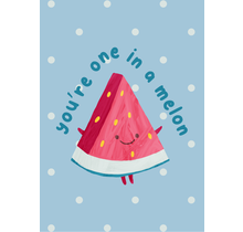 Wenskaart One in a melon