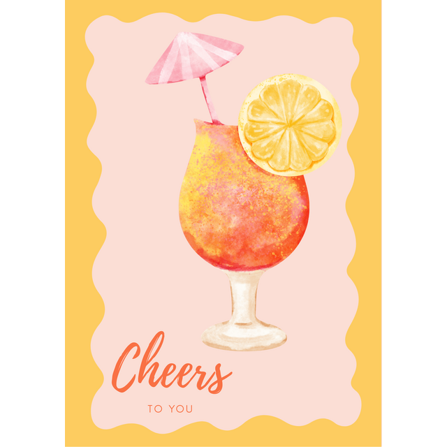 Wenskaart Cheers to you