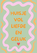 Wenskaart Huisje vol liefde
