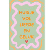 Wenskaart Huisje vol liefde