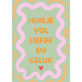 Wenskaart Huisje vol liefde