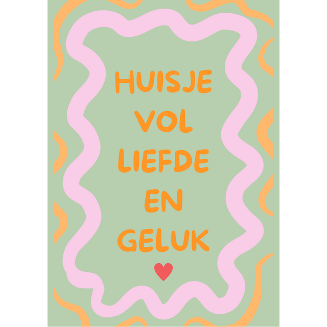 Wenskaart Huisje vol liefde