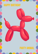 Wenskaart Party animal
