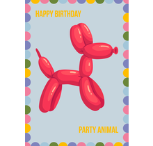 Wenskaart Party animal