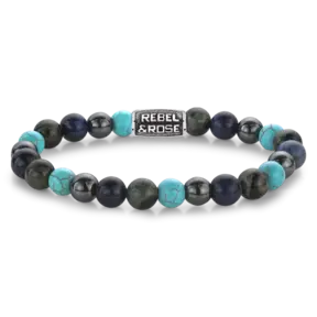 Rebel & Rose Men Blue Nights Vintage 80108 V-Maat L 20 cm