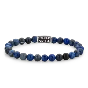 Rebel & Rose Men Midnight Blue Vintage 60116 V-Maat L 20 cm