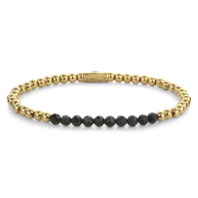 Rebel & Rose Dames Green Glam Rocks Meets Yellowgold 40156 G-Maat S 16.5 cm