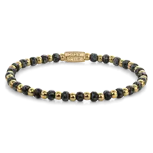 Rebel & Rose Dames Mix Glass Rocks Black Leopard Yellowgold 40159 G-Maat S 16.5 cm