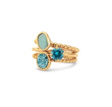 Twisted Beachy Glow Ringen Set