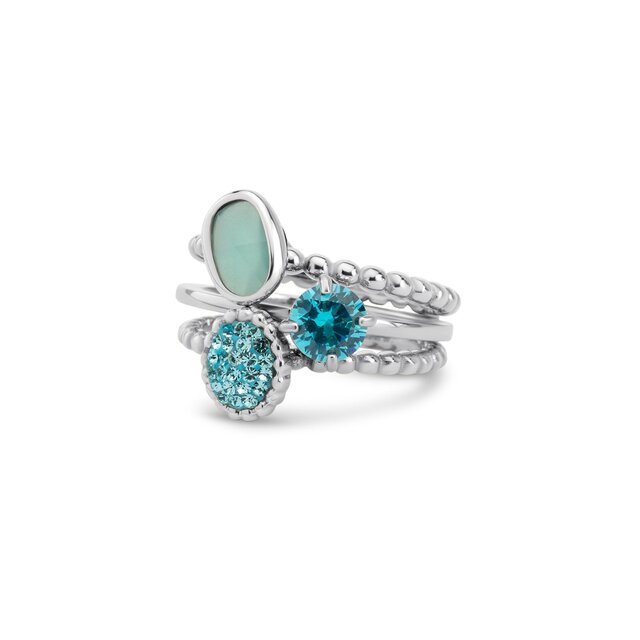 Twisted Beachy Glow Ringen Set