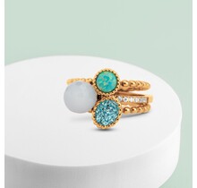 Twisted Aqua Rush Ringen Set