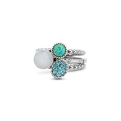 Twisted Aqua Rush Ringen Set
