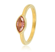 Gouden ring - Rhodolite glassteen - Vintage uitstraling